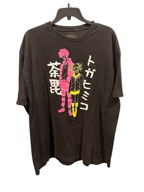 My Hero Academia Toga and Dabi Graphic T-Shirt XXL Anime Neon Black Funimation